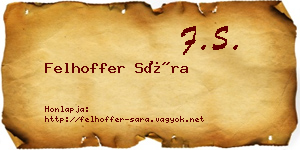 Felhoffer Sára névjegykártya